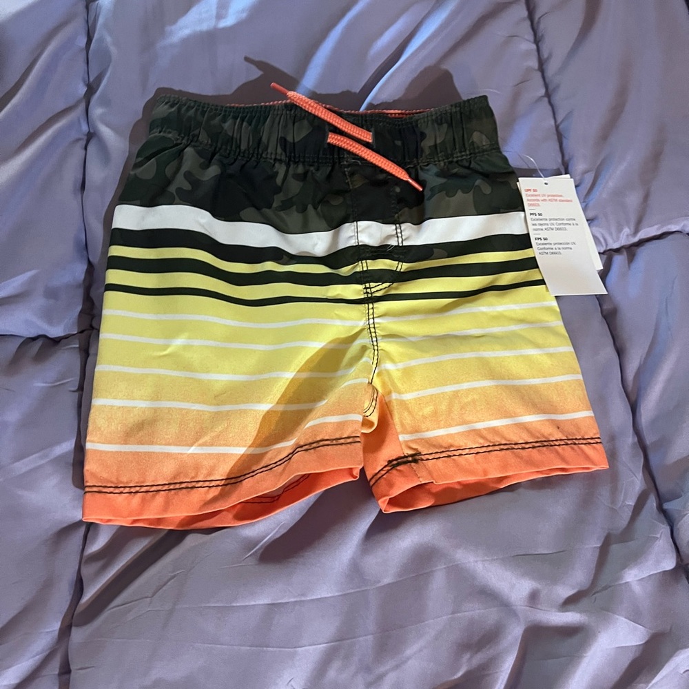 Kids Gradient Striped Shorts